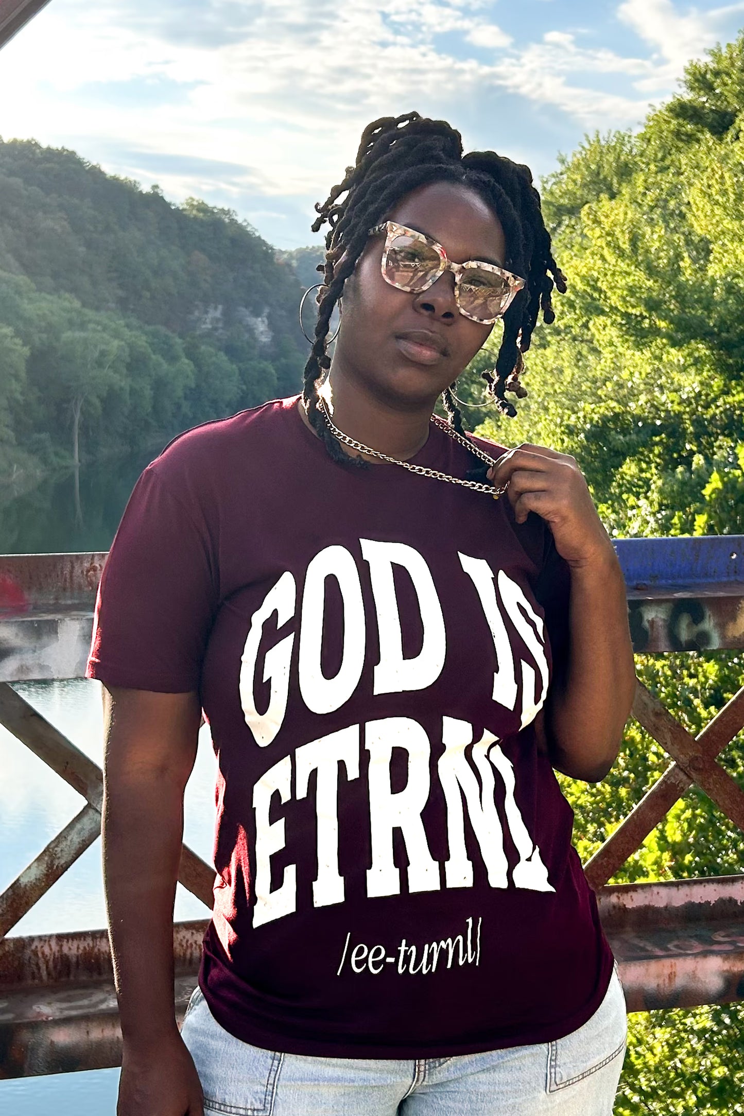 God Is ETRNL Lux Tee | Burgundy
